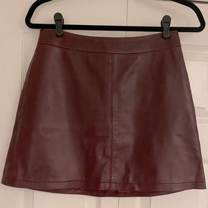 Cupcakes and Cashmere Marie Leather Skirt